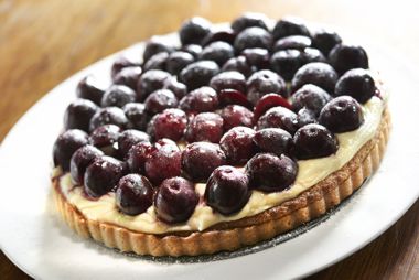 Cherry tart at Botley Hill Farmhouse, Warlingham